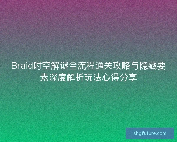 Braid时空解谜全流程通关攻略与隐藏要素深度解析玩法心得分享
