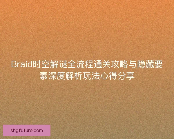 Braid时空解谜全流程通关攻略与隐藏要素深度解析玩法心得分享
